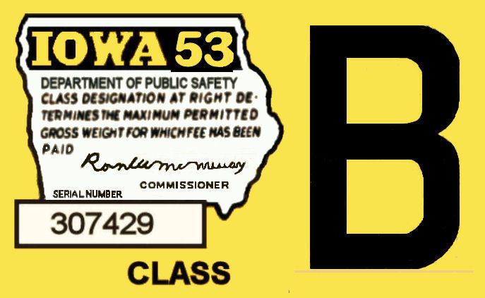 (image for) 1953 Iowa Tax Registration sticker